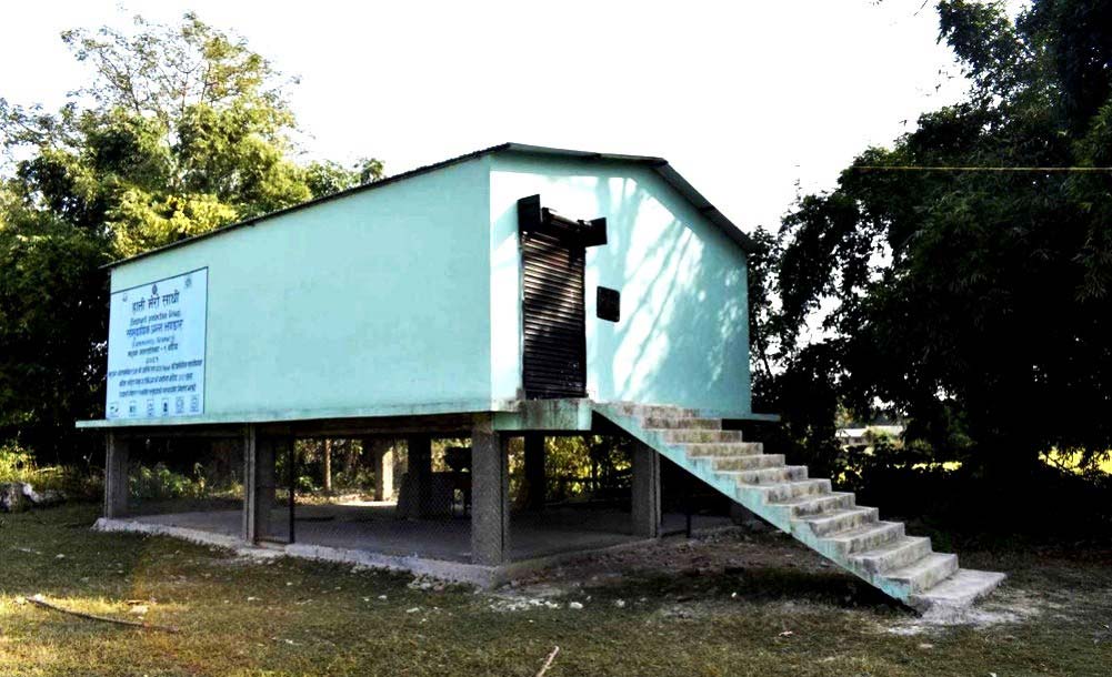 खाद्यान्न जोगाउन उचाइमा भण्डारण Image