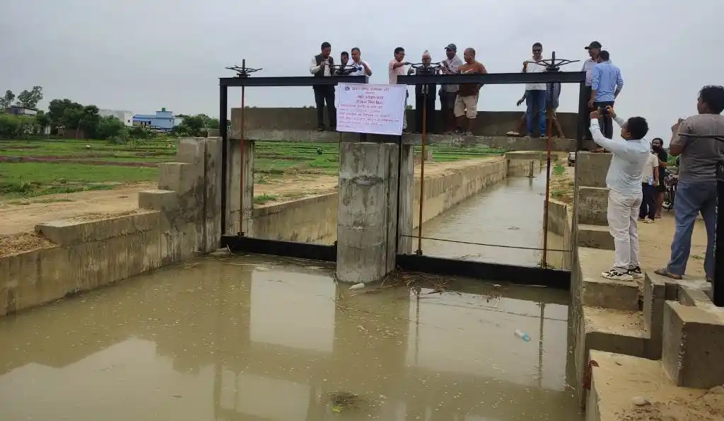 सिक्टा सिँचाइः पश्चिमी मूल नहरको छैटौँ शाखा नहर निर्माण सम्पन्न
