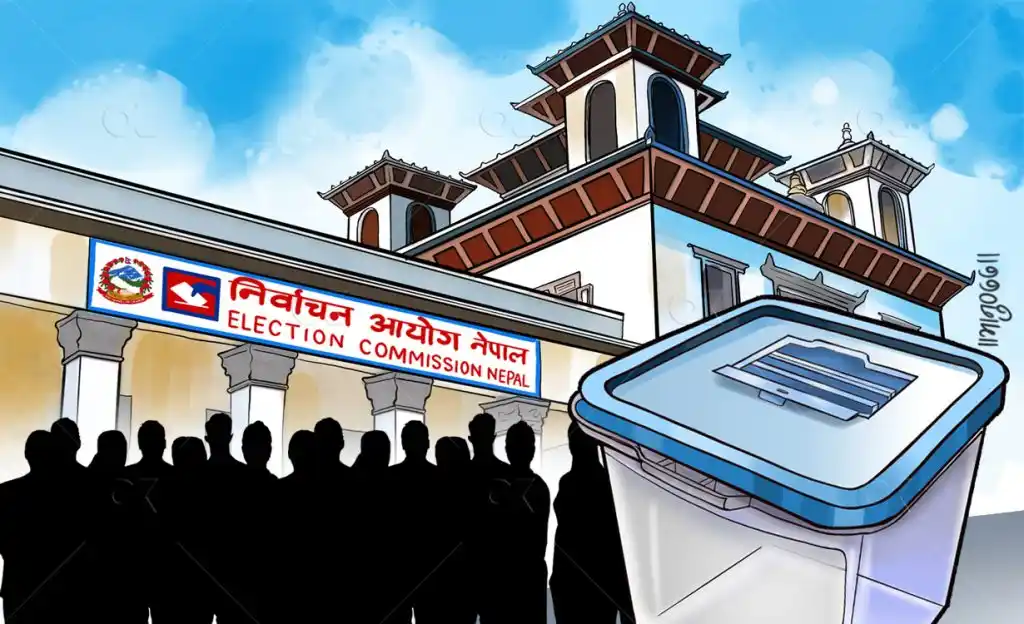 मतपत्र छपाइ गर्दै नर्वाचन आयोग