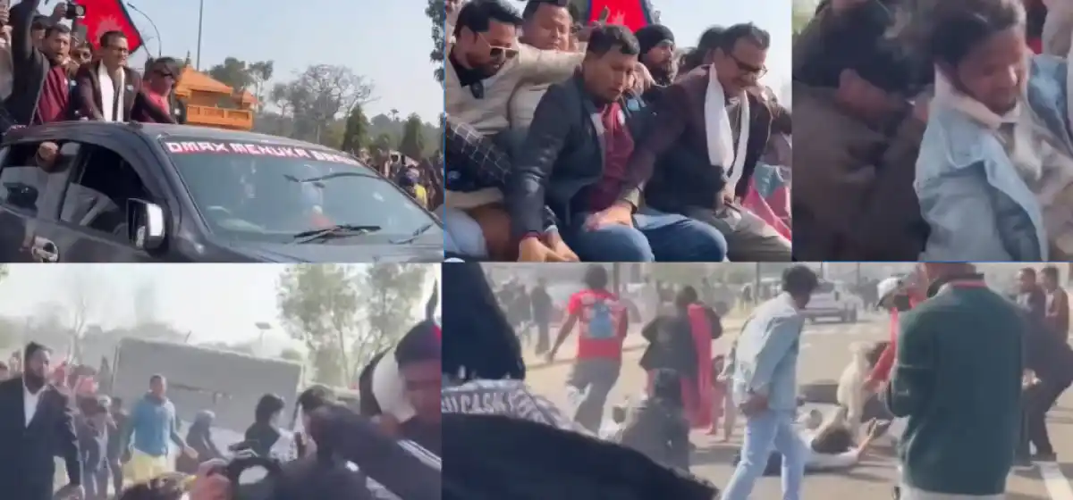 बालेन पहिलोपटक नेपालगन्ज आए, स्वागत गर्न पुगेका समर्थक गाडीबाट खसे Image